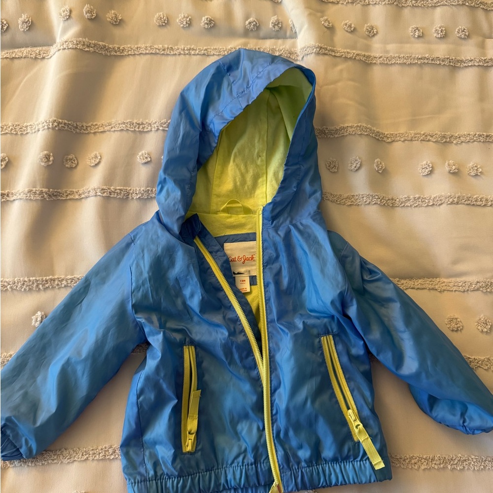Cat & Jack Blue Jacket with Lime Interior